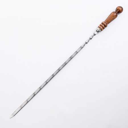 Stainless skewer 620*12*3 mm with wooden handle в Южно-Сахалинске