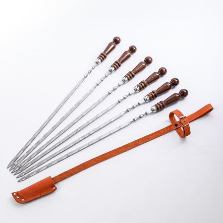 A set of skewers 670*12*3 mm in a leather quiver в Южно-Сахалинске